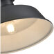 R Series 1 Light 14 inch Satin Black Indoor Semi-Flush Ceiling Light